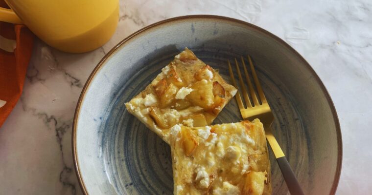 Breakfast Casserole With Egg Potato & Feta Cheese