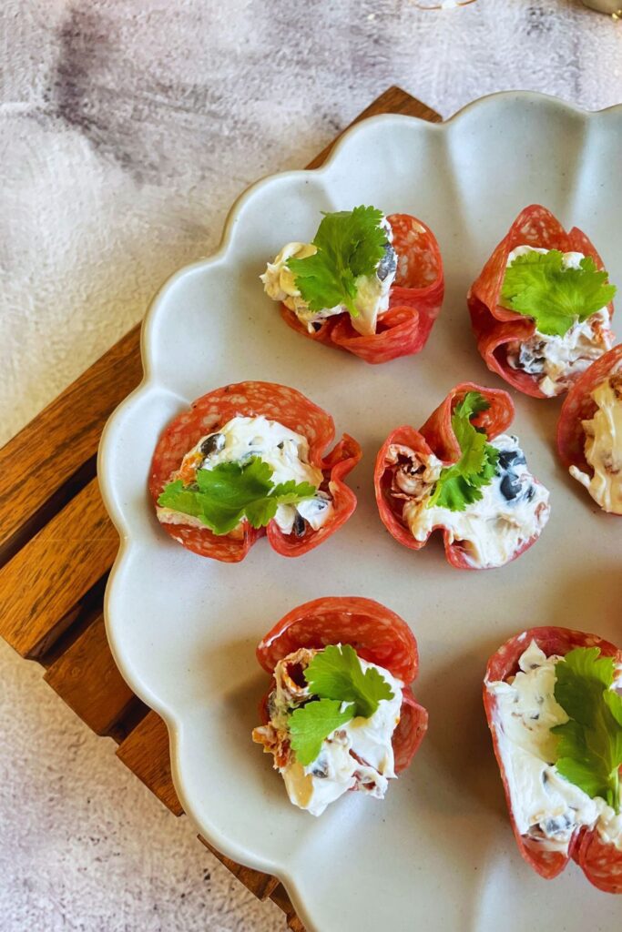 Salami Cups Easy Party Appetizers
