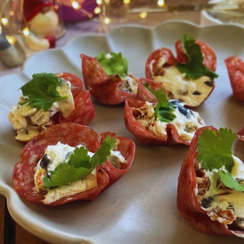 Salami Cups Easy Party Appetizers