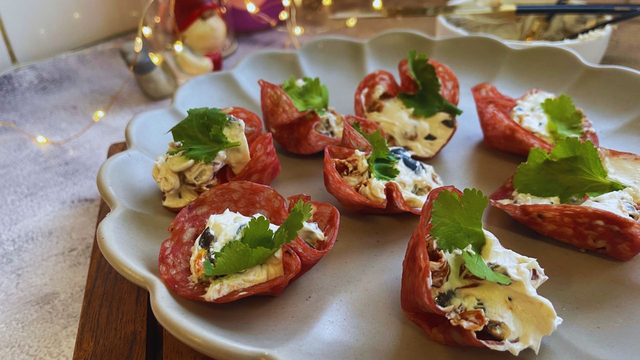 Salami Cups Easy Party Appetizers