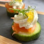 Smoked Salmon On Cucumber Party Appetizers