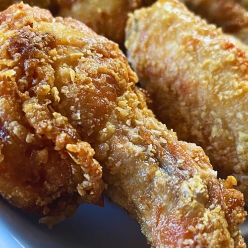 Crispy air fryer chicken wings served in a bowl