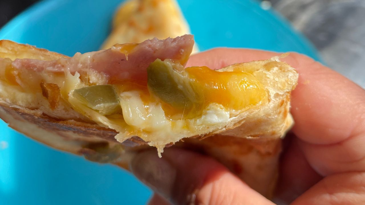 Close up shot of Breakfast Quesadillas