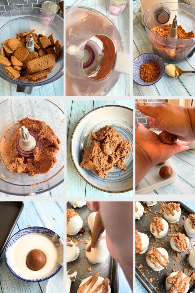 How To Make Biscoff Truffles visual steps