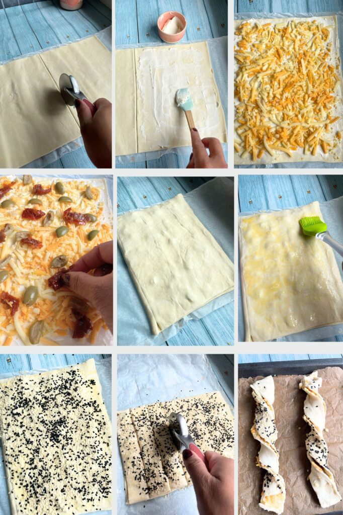 How to make Savory Puff Pastry Twists recipe steps